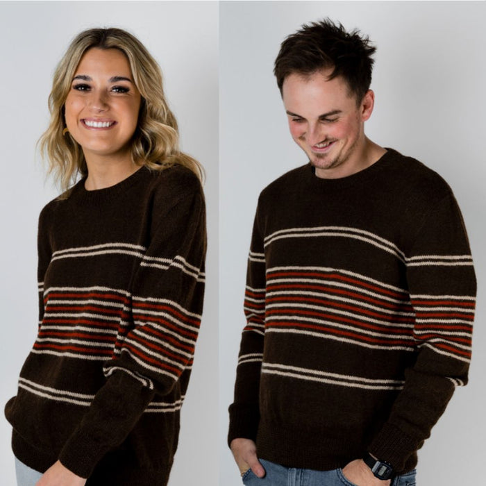 Stripe Sweater (2205)-Pattern-Wild and Woolly Yarns