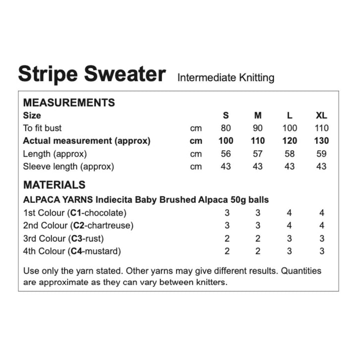 Stripe Sweater Knitting Pattern (1138)-Pattern-Wild and Woolly Yarns