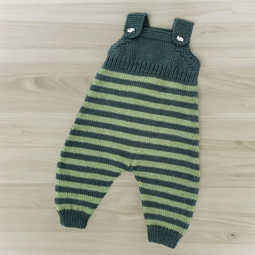 Striped Overalls Knitting Pattern (K3008)-Pattern-Wild and Woolly Yarns