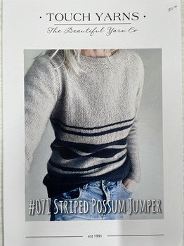 Striped Possum Jumper Knitting Pattern#071-Pattern-Wild and Woolly Yarns