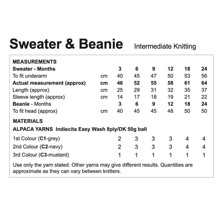 Sweater & Beanie - 8Ply (AP1557)-Pattern-Wild and Woolly Yarns