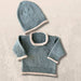 Sweater & Hat with Contrast Edges Knitting Pattern (K3020)-Pattern-Wild and Woolly Yarns