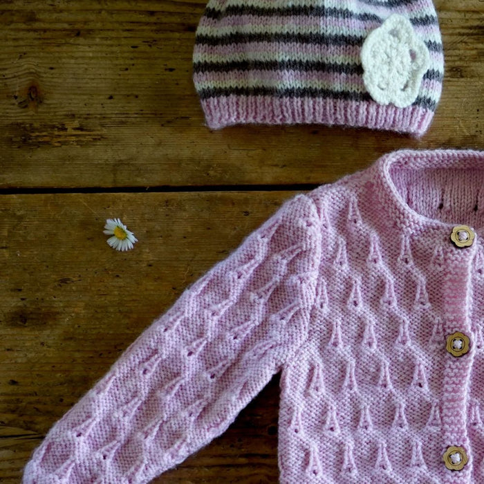 Sylvia Cardi & Hat Knitting Pattern - 4Ply (BC101)-Pattern-Wild and Woolly Yarns
