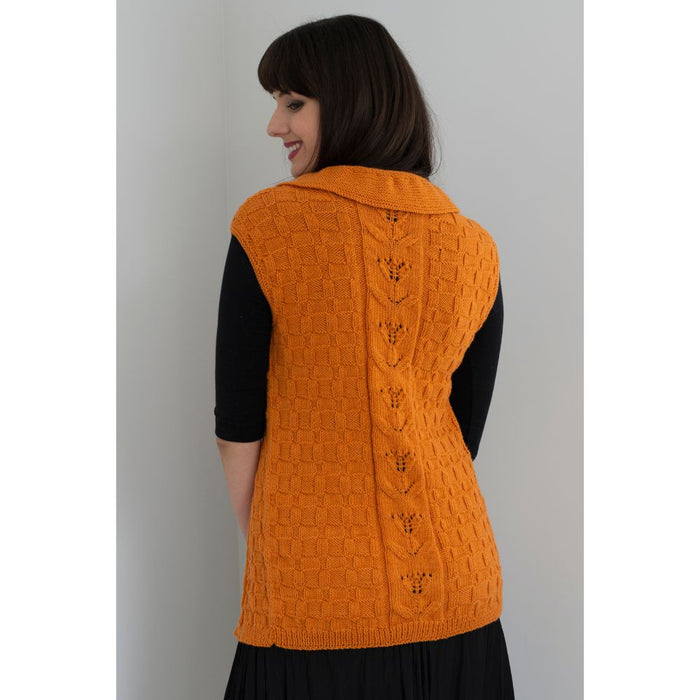 Texture & Lace Vest Knitting Pattern (N1517)-Pattern-Wild and Woolly Yarns