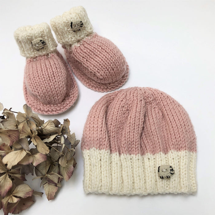'Top and Tail' Bootee and Beanie Set - Pattern-Pattern-Wild and Woolly Yarns