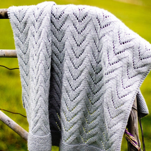 Twisty Lace Blanket Knitting Pattern - 8Ply (BC11)-Pattern-Wild and Woolly Yarns
