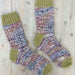 Two Tone Socks with Rib Detail Knitting Pattern (N1729)-Pattern-Wild and Woolly Yarns
