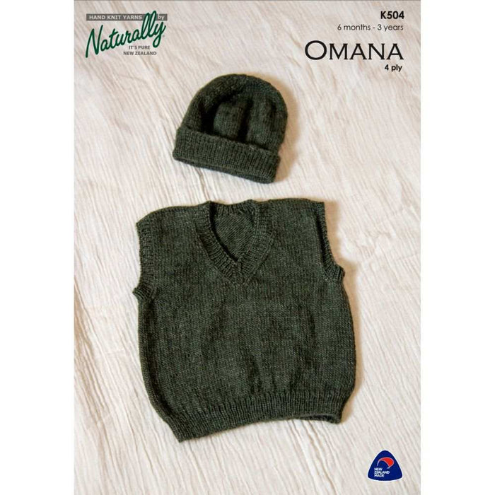 Vest & Hat Knitting Pattern (K504)-Pattern-Wild and Woolly Yarns