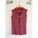 Knitted vest pattern in Moro 12ply with deep V-neck and button closure, designed by Naturally.