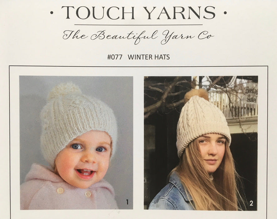 Winter Hats Knitting Pattern (#077)-Pattern-Wild and Woolly Yarns