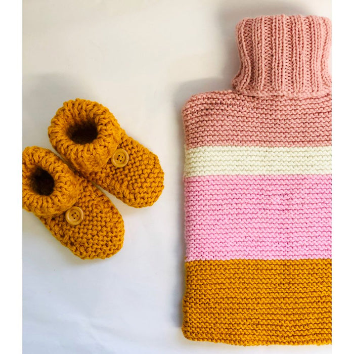Winter Warmers Hottie & Slippers Knitting Pattern #109-Pattern-Wild and Woolly Yarns