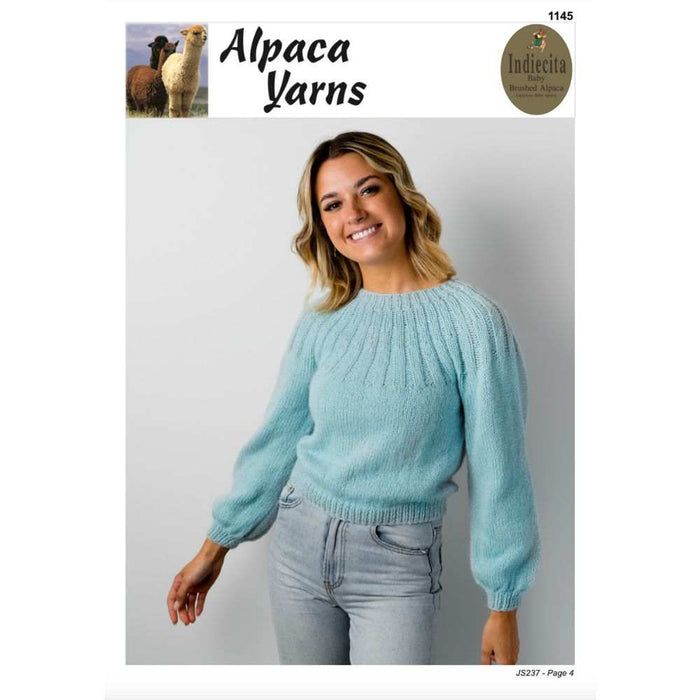 Yoke Sweater or Cardigan Knitting Pattern (AP1145)-Pattern-Wild and Woolly Yarns
