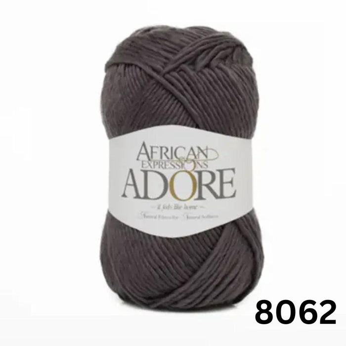 ADORE - African Expressions 14Ply Mohair & Merino-Yarn-African Expressions-Anthracite (8062)-Wild & Woolly Yarns