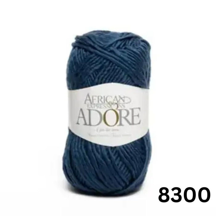 ADORE - African Expressions 14Ply Mohair & Merino-Yarn-African Expressions-Bright Midnight Blue (8300)-Wild & Woolly Yarns