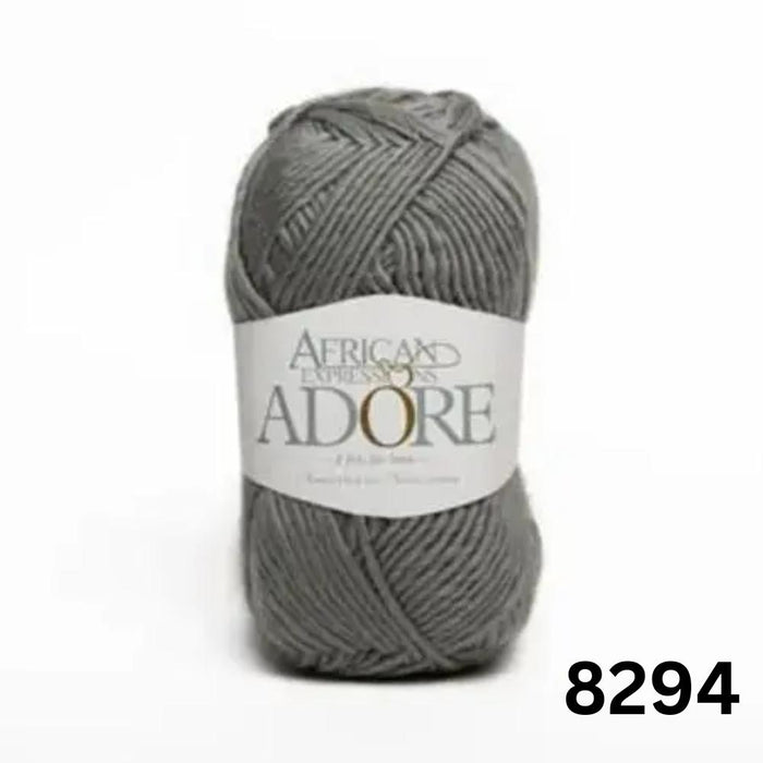 ADORE - African Expressions 14Ply Mohair & Merino-Yarn-African Expressions-Gun Metal (8294)-Wild & Woolly Yarns