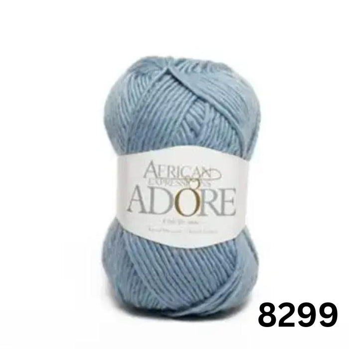 ADORE - African Expressions 14Ply Mohair & Merino-Yarn-African Expressions-Placid Blue (8299)-Wild & Woolly Yarns