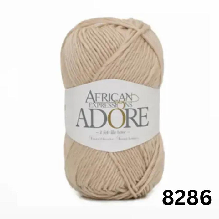 ADORE - African Expressions 14Ply Mohair & Merino-Yarn-African Expressions-Warm Taupe (8286)-Wild & Woolly Yarns
