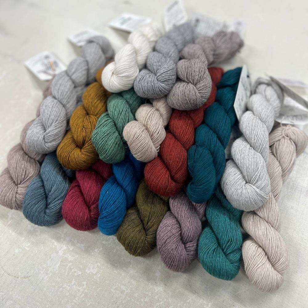 Paris Scarf Knit Kit-Needlecraft Kits-Wild & Woolly Yarns-Stony (2600)-Without Needles-Wild & Woolly Yarns