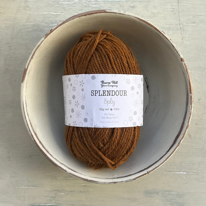 Burnt Hill Yarns Splendour 8ply / Double Knit-Yarn-Lisa F Design-Warm Sepia (05)-Wild & Woolly Yarns