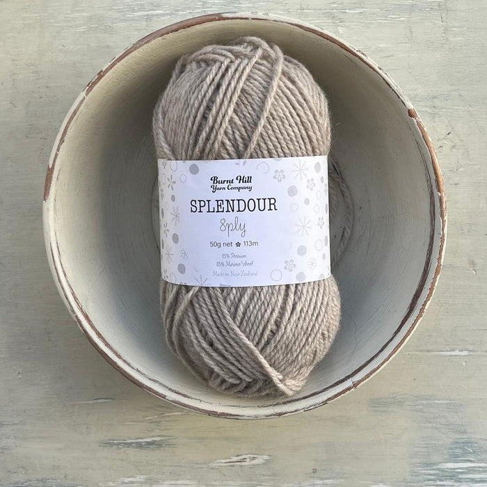 Burnt Hill Yarns Splendour 8ply / Double Knit-Yarn-Lisa F Design-Warm Sepia (05)-Wild & Woolly Yarns