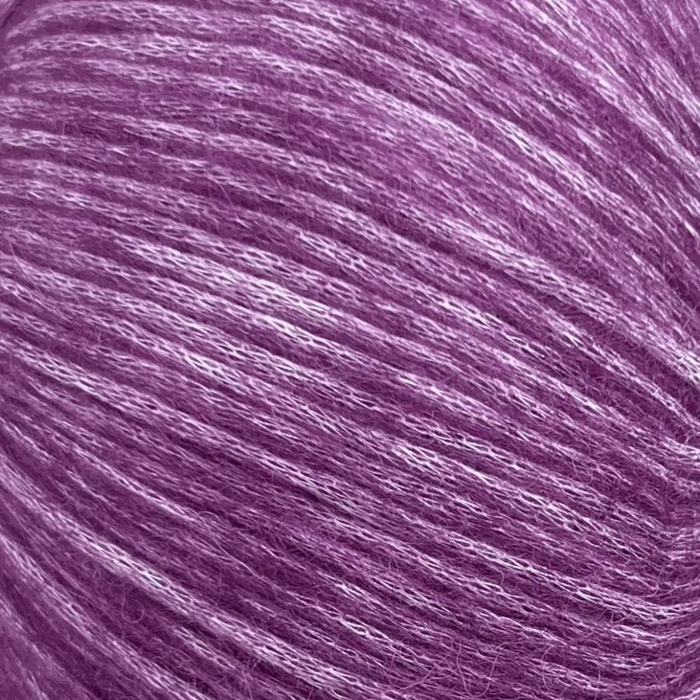 Purple yarn ball of Chaska Wara DK/8ply for Simple Triangle Shawl Knit Kit, featuring soft blow yarn texture.