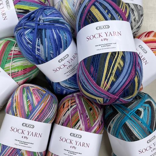 Crucci Sock Yarn Prints - 4ply-Yarn-Wild and Woolly Yarns