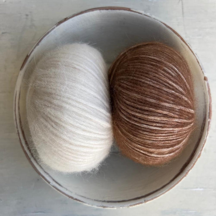 Fair Isle Beanie & Scarf Set Knit Kit-Yarn-Wentworth Distributors-Brown (609)-Wild & Woolly Yarns