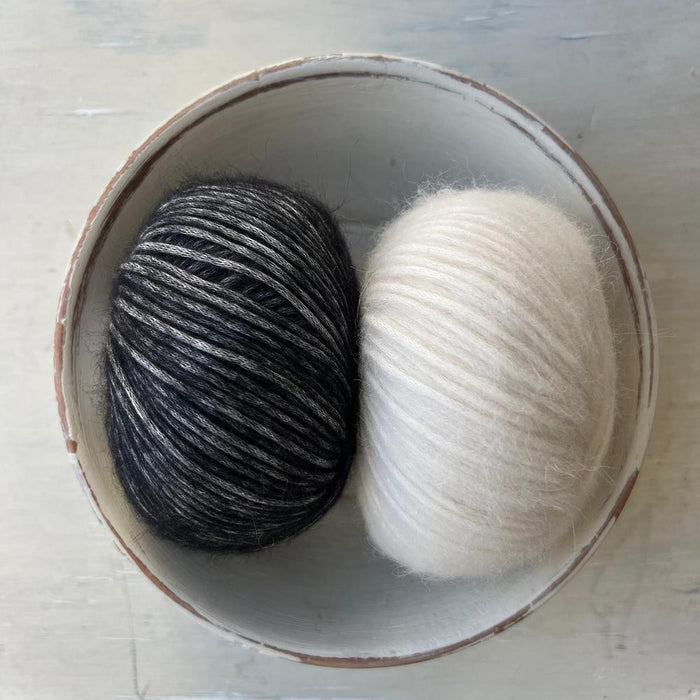 Fair Isle Beanie & Scarf Set Knit Kit-Yarn-Wentworth Distributors-Charcoal (606)-Wild & Woolly Yarns