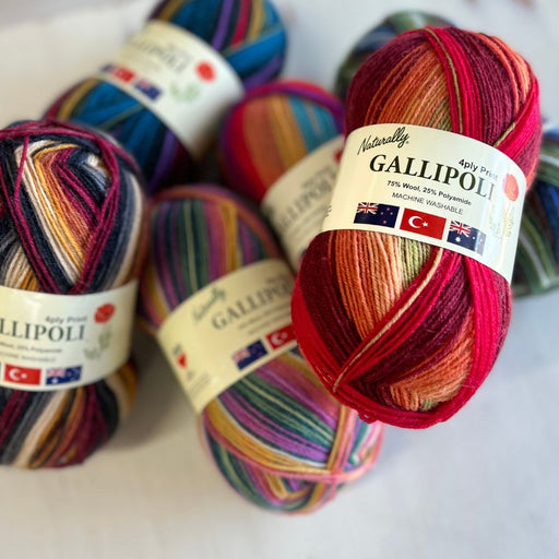 Gallipoli Print 4ply-Yarn-Wild and Woolly Yarns