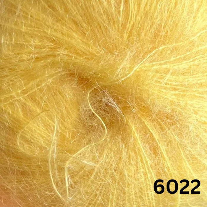 HOPE - African Expressions 2Ply Mohair-Yarn-African Expressions-Bursting Lemon (6022)-Wild & Woolly Yarns