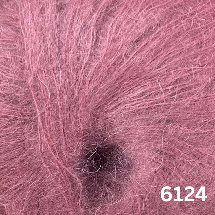 HOPE - African Expressions 2Ply Mohair-Yarn-African Expressions-Crushed Raspberry (6124)-Wild & Woolly Yarns