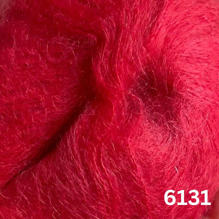 HOPE - African Expressions 2Ply Mohair-Yarn-African Expressions-Lipstick Red (6131)-Wild & Woolly Yarns