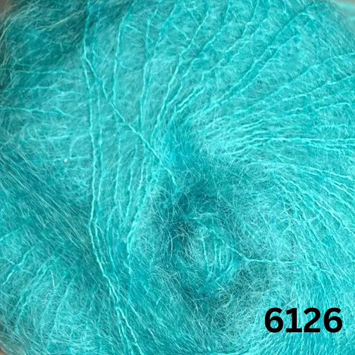 HOPE - African Expressions 2Ply Mohair-Yarn-African Expressions-Medium Turquoise (6126)-Wild & Woolly Yarns