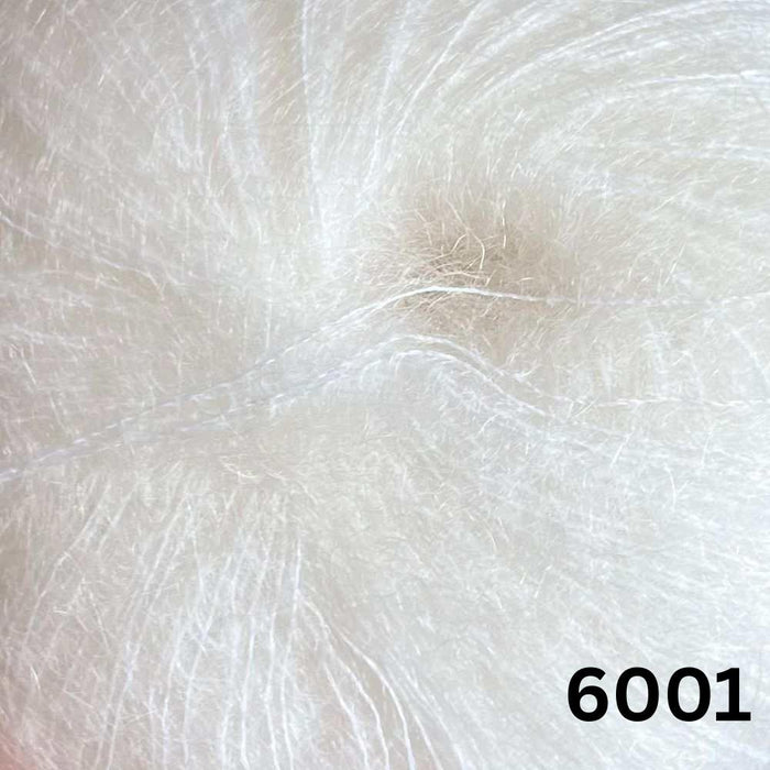 HOPE - African Expressions 2Ply Mohair-Yarn-African Expressions-Snowflake (6001)-Wild & Woolly Yarns