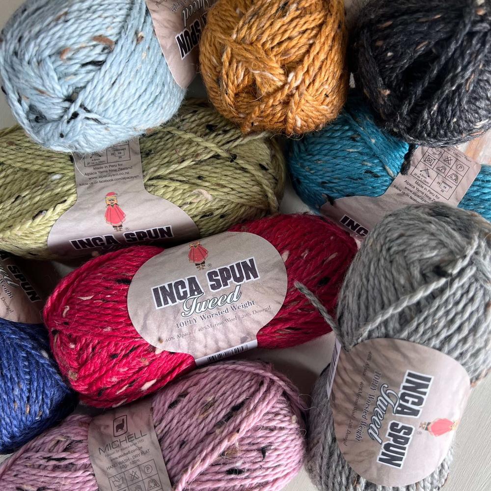 Wild-and-Woolly-Yarns-Yarn-Inca-Spun-Alpaca-Donegal-Tweed-10Ply-Worsted ...