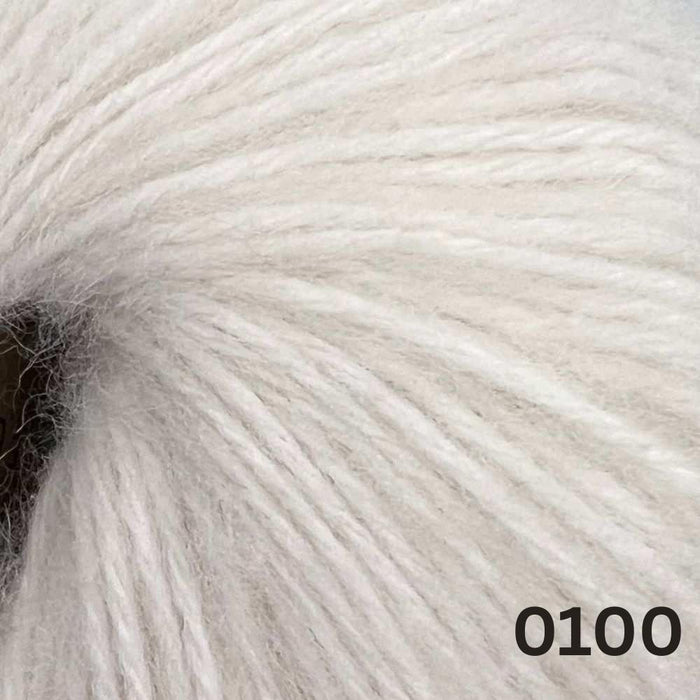 Indiecita Baby Brushed Alpaca - 14ply-Yarn-Alpaca Yarns-Un-Dyed Cream (0100)-Wild & Woolly Yarns