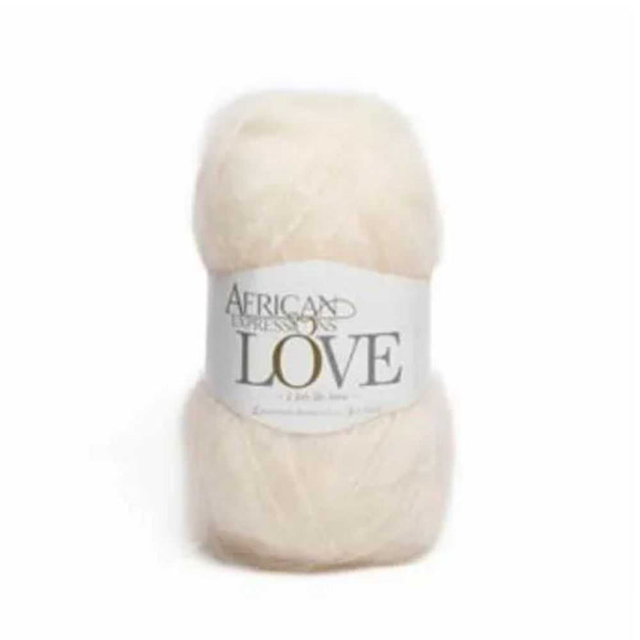 African Expressions LOVE yarn, 12Ply mohair blend from South Africa, 50g ball.