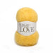 Yellow African Expressions LOVE yarn, 12Ply Mohair, 50g ball.