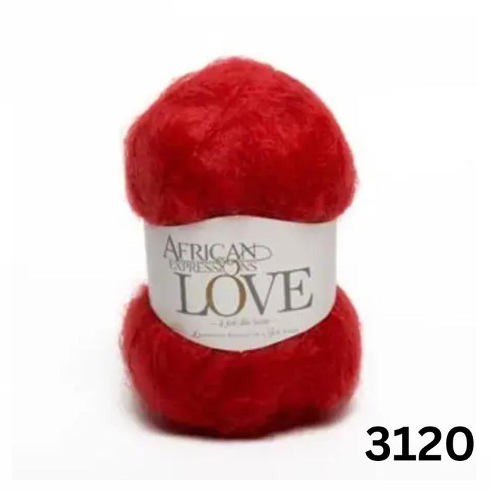 LOVE - African Expressions 12Ply Mohair-Yarn-African Expressions-Christmas Red (3120)-Wild & Woolly Yarns