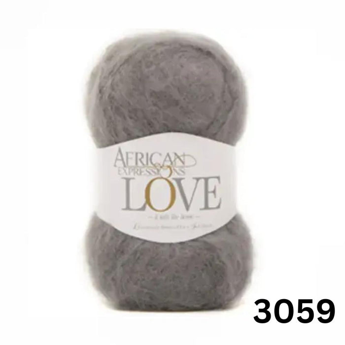 LOVE - African Expressions 12Ply Mohair-Yarn-African Expressions-Cold Grey (3059)-Wild & Woolly Yarns