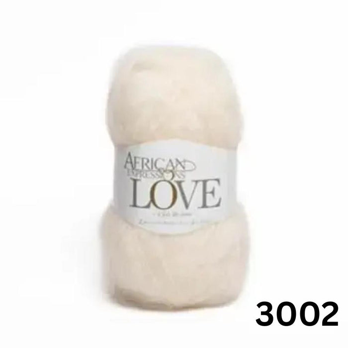 LOVE - African Expressions 12Ply Mohair-Yarn-African Expressions-Cream (3002)-Wild & Woolly Yarns