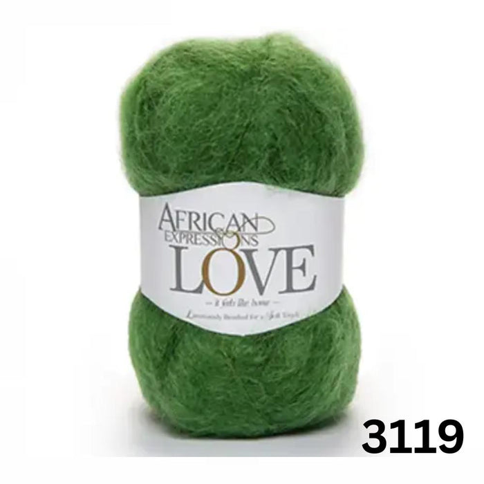LOVE - African Expressions 12Ply Mohair-Yarn-African Expressions-Fluorite Green (3119)-Wild & Woolly Yarns