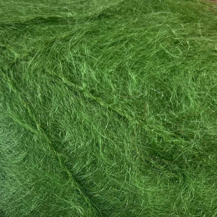 Green 12Ply Mohair Yarn from African Expressions, showcasing luxurious texture and vibrant color.