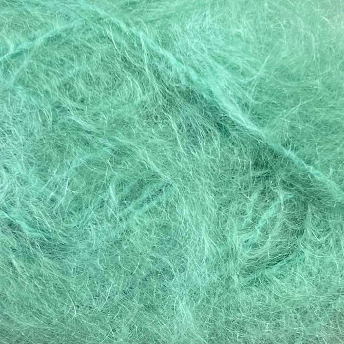 Luxurious 12Ply mohair yarn in green, ideal for knitting, made in South Africa.