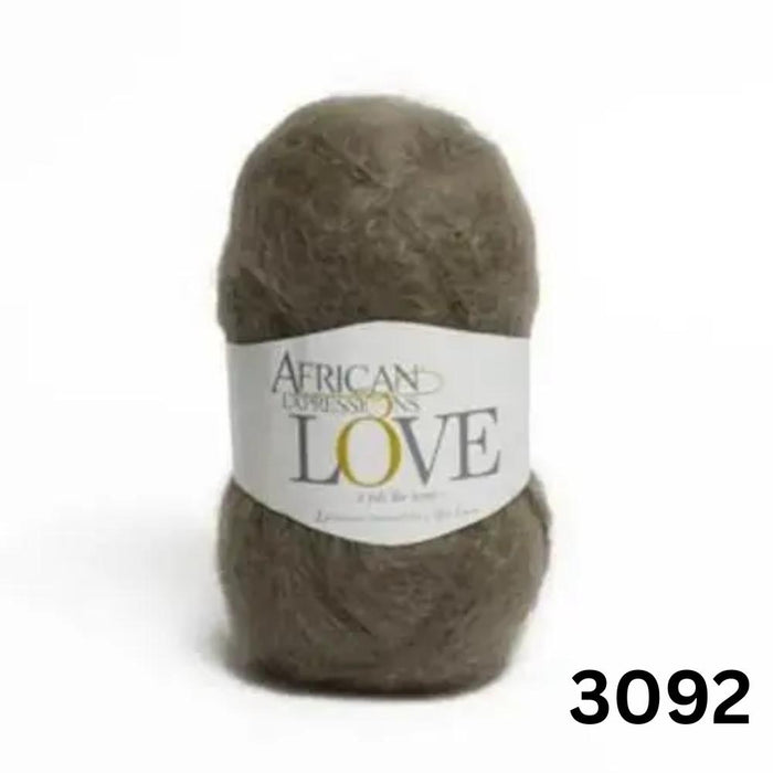 LOVE - African Expressions 12Ply Mohair-Yarn-African Expressions-Ironside Grey (3092)-Wild & Woolly Yarns