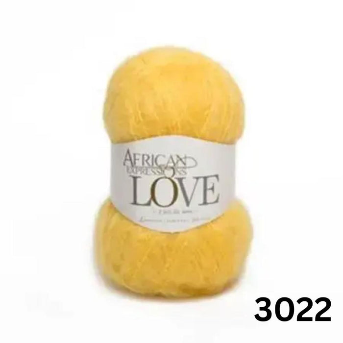 LOVE - African Expressions 12Ply Mohair-Yarn-African Expressions-Lemon (3022)-Wild & Woolly Yarns