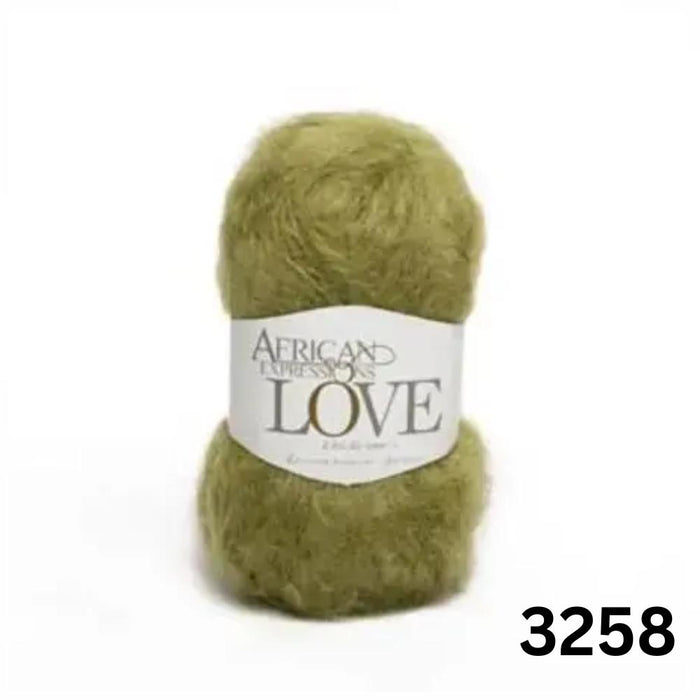 LOVE - African Expressions 12Ply Mohair-Yarn-African Expressions-Loden Green (3258)-Wild & Woolly Yarns