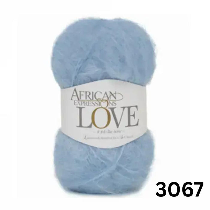 LOVE - African Expressions 12Ply Mohair-Yarn-African Expressions-Oxygen Blue (3067)-Wild & Woolly Yarns
