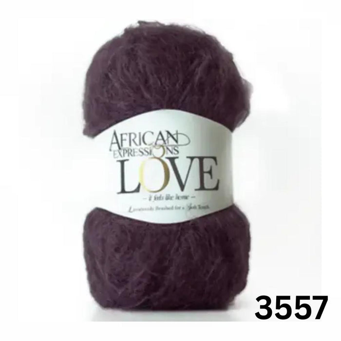 LOVE - African Expressions 12Ply Mohair-Yarn-African Expressions-Parma Violet (3557)-Wild & Woolly Yarns