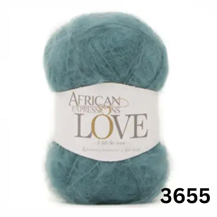 LOVE - African Expressions 12Ply Mohair-Yarn-African Expressions-Pass Time Blue (3655)-Wild & Woolly Yarns